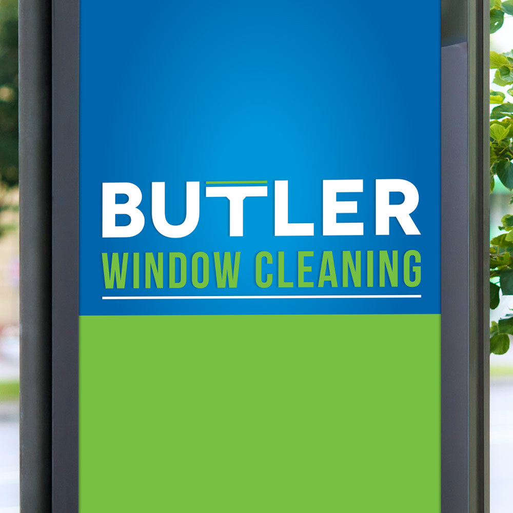 Butler Window Cleaning logo on sign