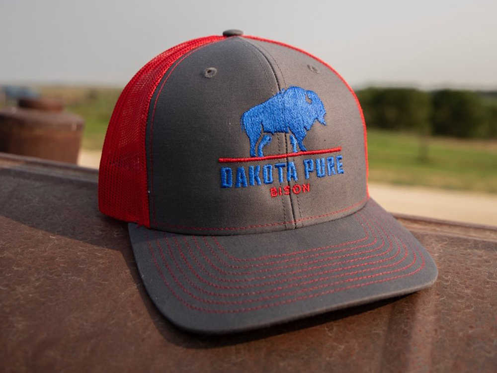 Dakota Pure Bison logo printed on a cap