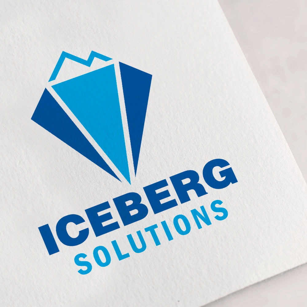 Iceberg Solutions logo on a card