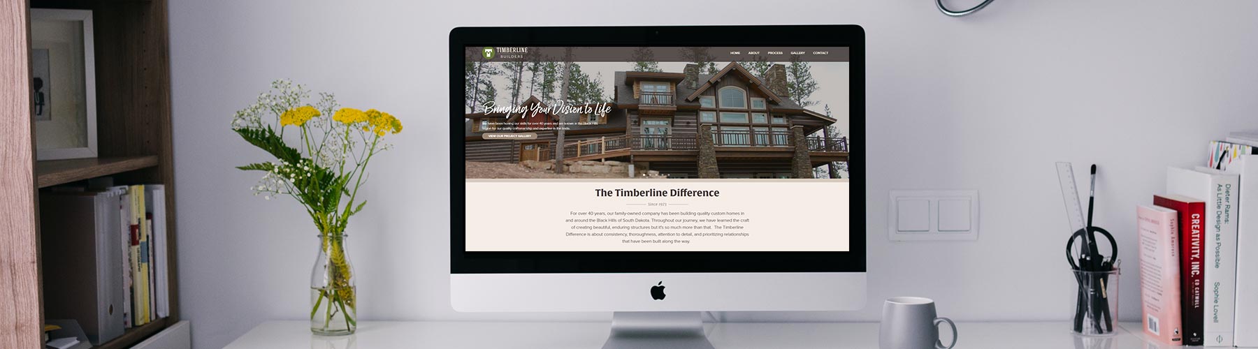 Digital Designs web design example showing website on desktop monitor